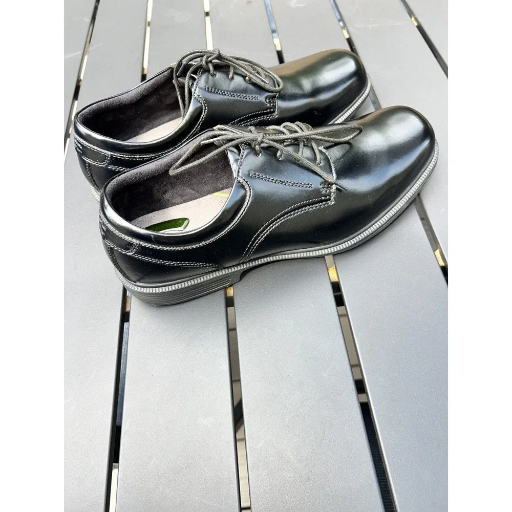 Nunn Bush KORE Comfort Gel Men's Black Leather Oxford Dress Shoes Size 13 M